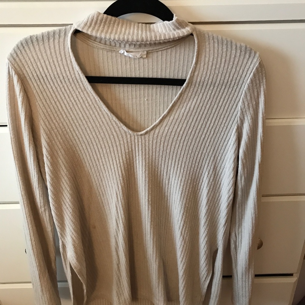 High neck sweater